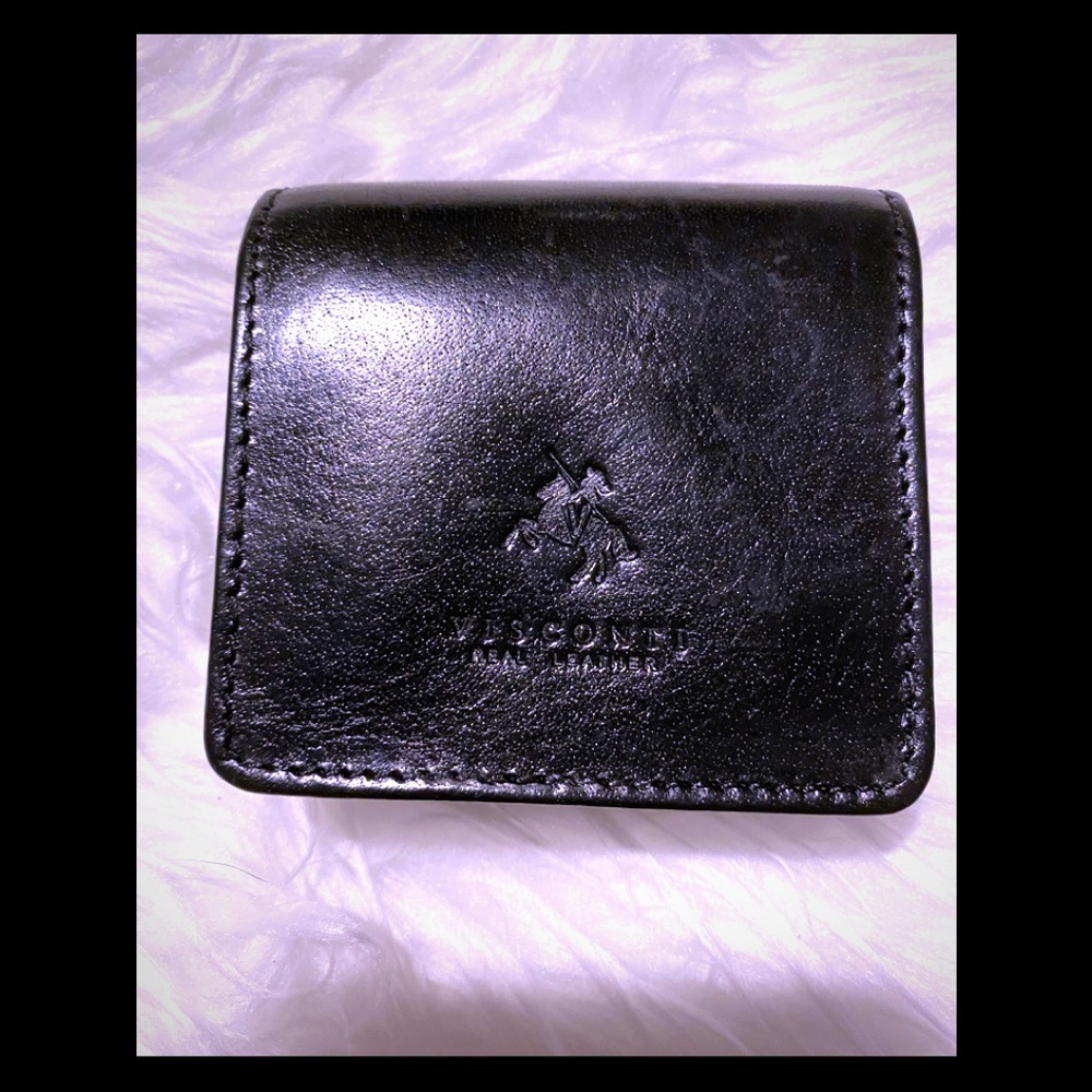 Visconti real leather keys and coins holder